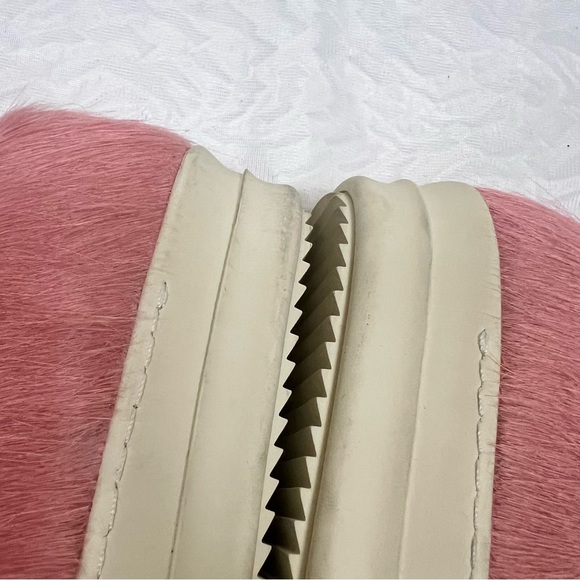 Rick Owens Women’s Lido Runway Low Sneaker Dusty Pink Cow Fur Shoes 11 - Picture 10 of 16